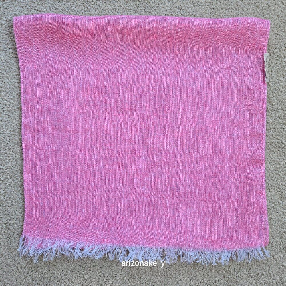 NWOT Italian Linen Scarf Pink - Picture 5 of 7